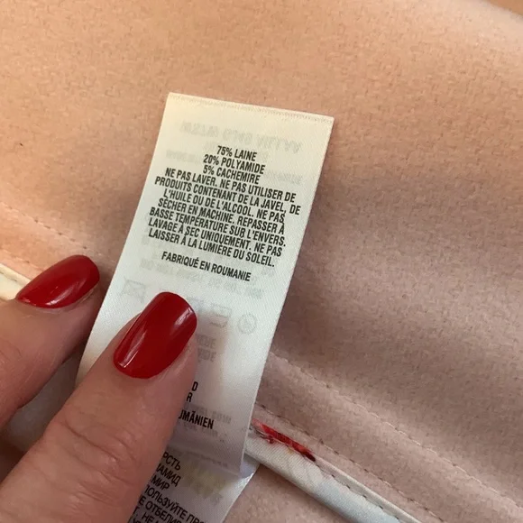 TED BAKER London Designer cashmere wool CAPE PINK rose gold sold out! Rare M - Picture 13 of 14